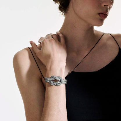 Love Knot Bracelet, Sterling Silver, 13MM