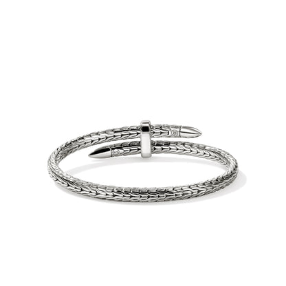 Spear Flex Cuff, Sterling Silver, Gemstones