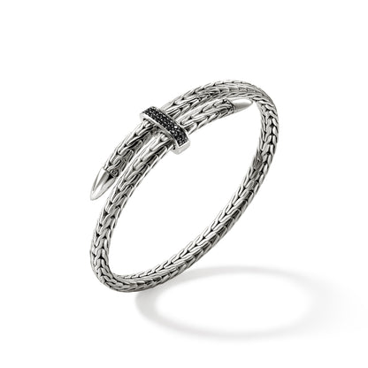 Spear Flex Cuff, Sterling Silver, Gemstones