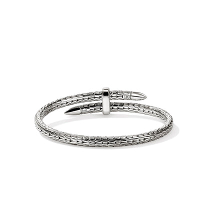 Spear Flex Cuff, Sterling Silver, Gemstones