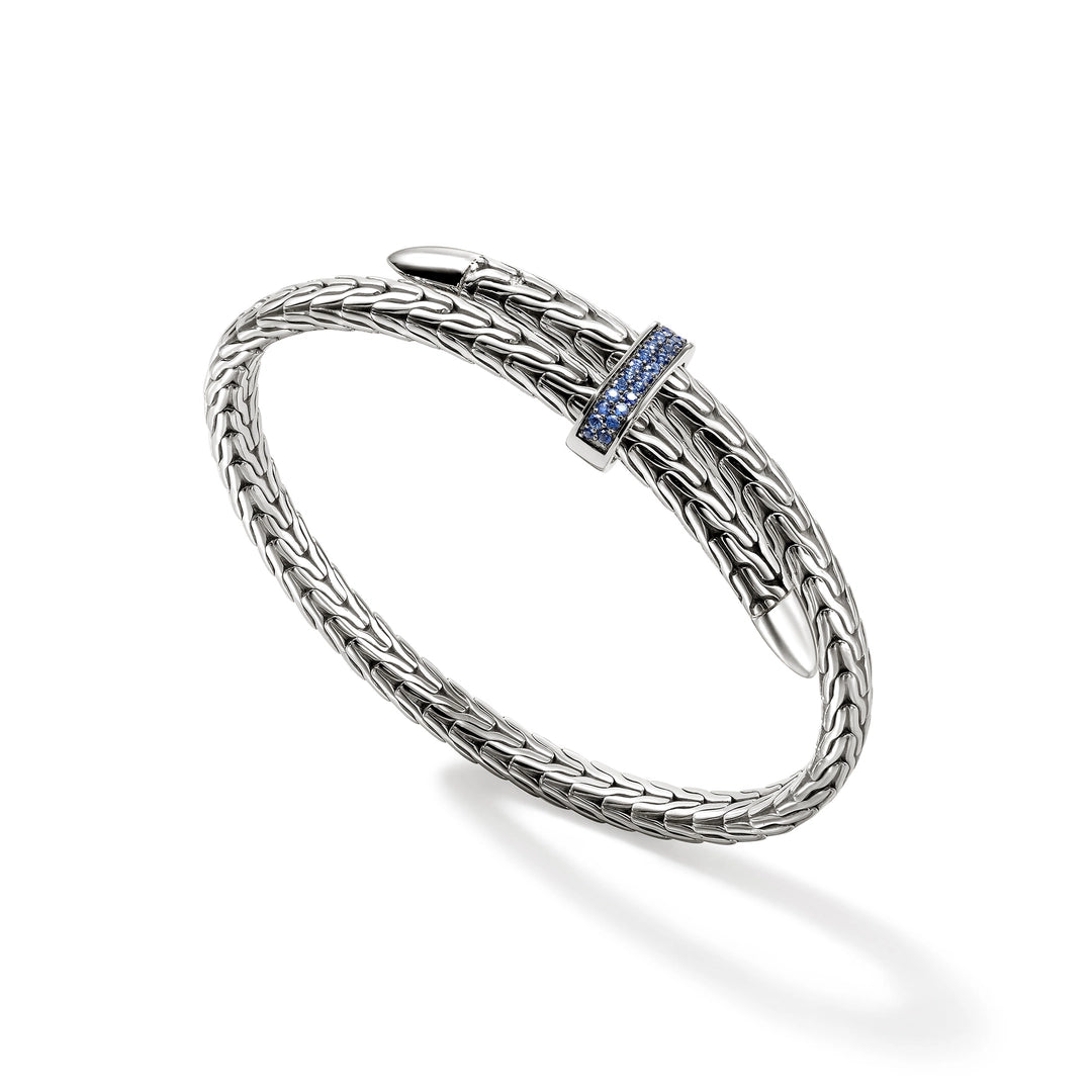 Spear Flex Cuff, Sterling Silver, Gemstones