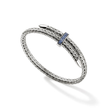 Spear Flex Cuff, Sterling Silver, Gemstones