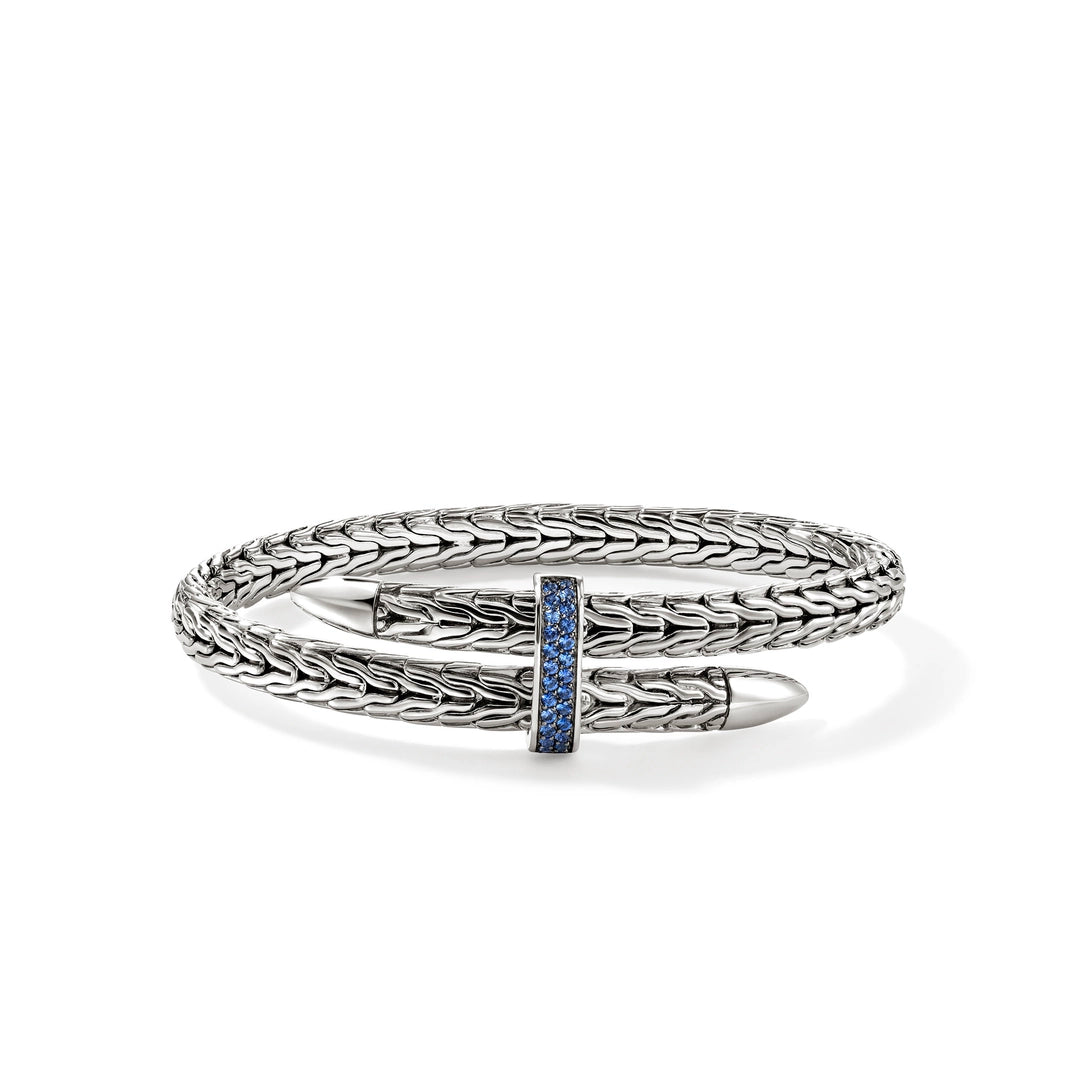 Spear Flex Cuff, Sterling Silver, Gemstones