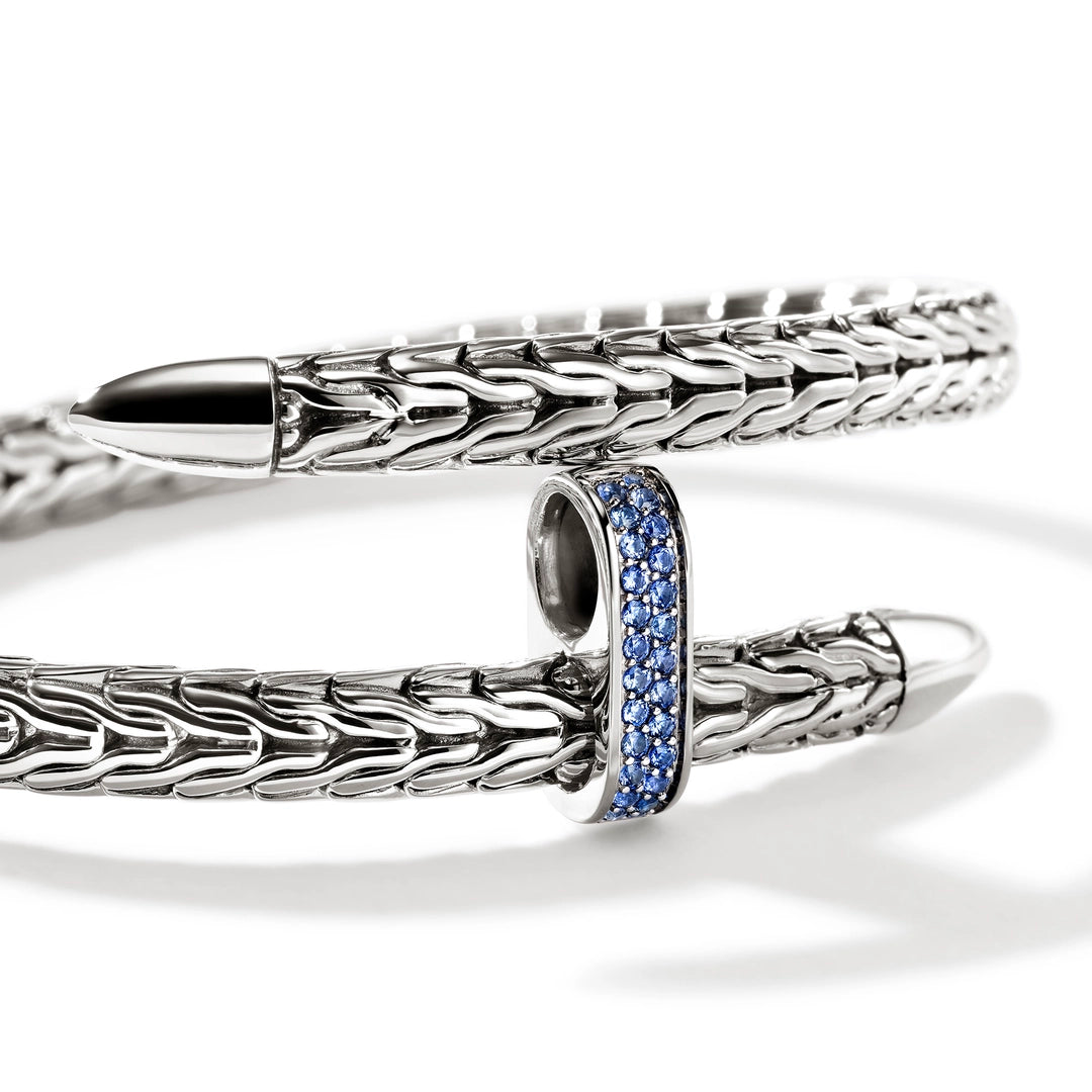 Spear Flex Cuff, Sterling Silver, Gemstones