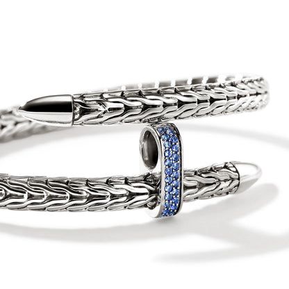 Spear Flex Cuff, Sterling Silver, Gemstones