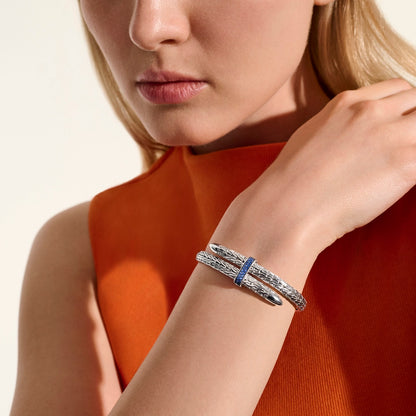 Spear Flex Cuff, Sterling Silver, Gemstones