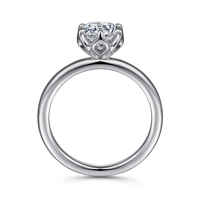 14K White Gold Round Solitaire
Engagement Ring