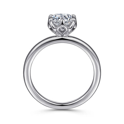 14K White Gold Round Solitaire
Engagement Ring