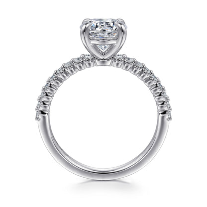 14K White Gold Round Diamond Engagement Ring