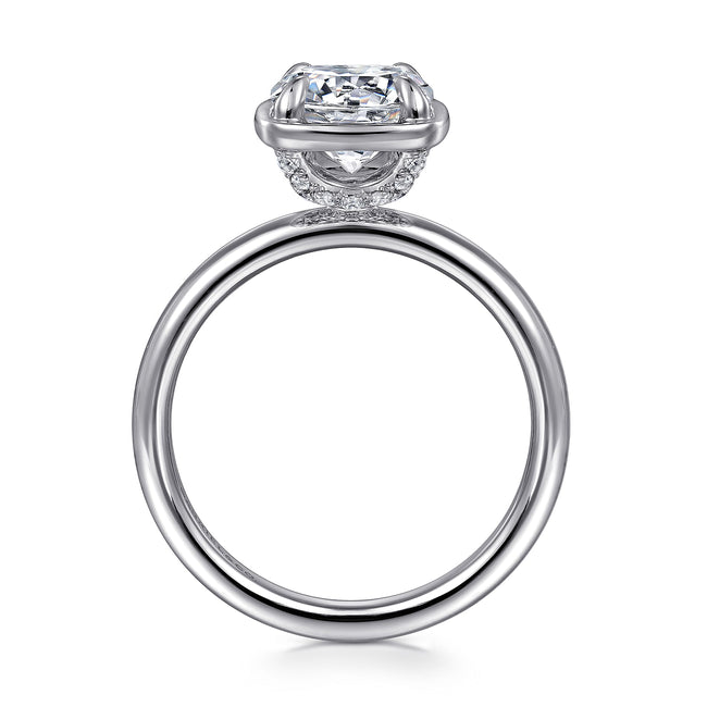 14K White Gold Round Diamond Engagement Ring