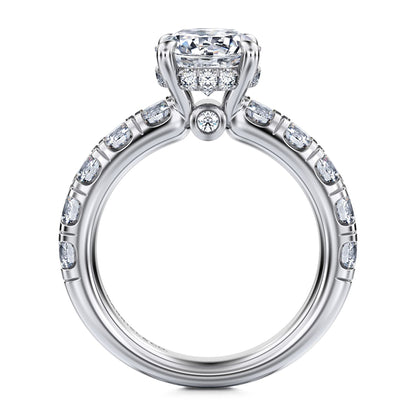 14K White Gold Round Diamond Engagement Ring