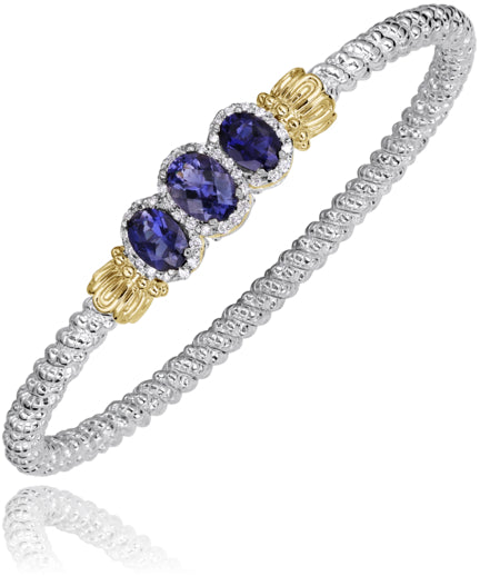 Vahan 14k Gold & Sterling Silver Iolite Bracelet