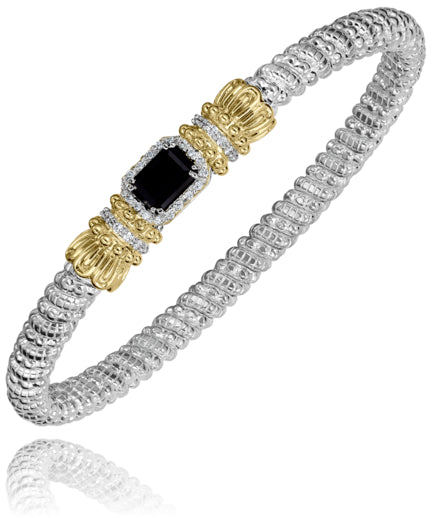 Vahan 14k Gold & Sterling Silver Black Onyx Bracelet