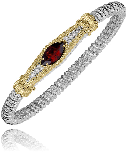 Vahan 14k Gold & Sterling Silver Garnet Bracelet