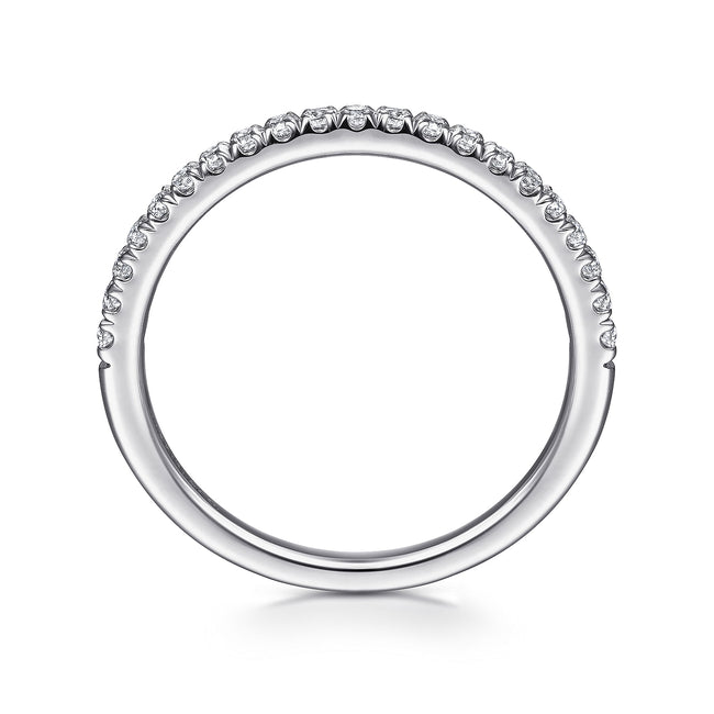 14K White Gold Diamond Stackable Ring