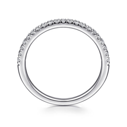 14K White Gold Diamond Stackable Ring