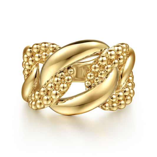 14K Yellow Gold Bujukan Link Ring