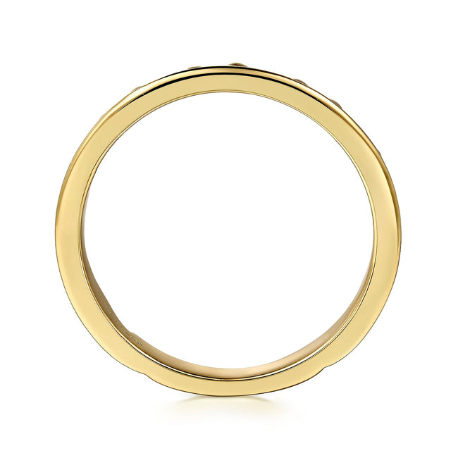 14K Yellow Plain Gold Stackable Ring