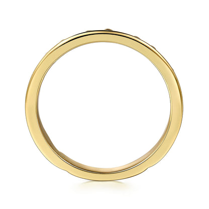14K Yellow Plain Gold Stackable Ring