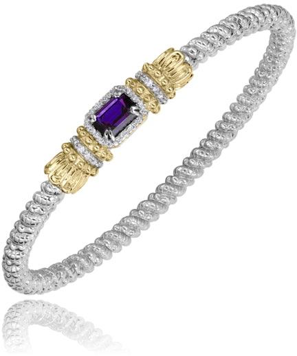 Vahan 14k Gold & Sterling Silver Amethyst Bracelet