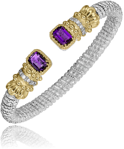 Vahan 14k Gold & Sterling Silver Amethyst Bracelet