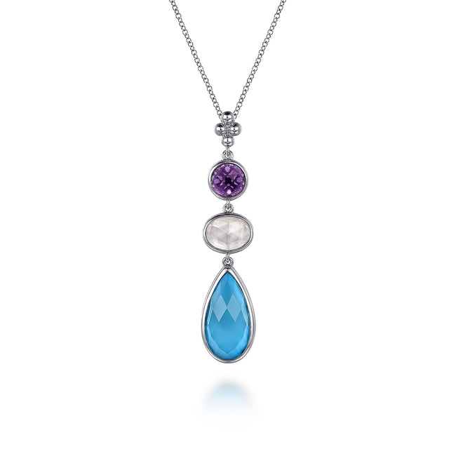 925 Sterling Silver Teardrop Y Pendant
