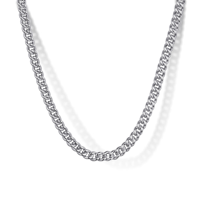 22 Inch 3mm 925 Sterling Silver Solid Men's Cuban Link Chain Necklace