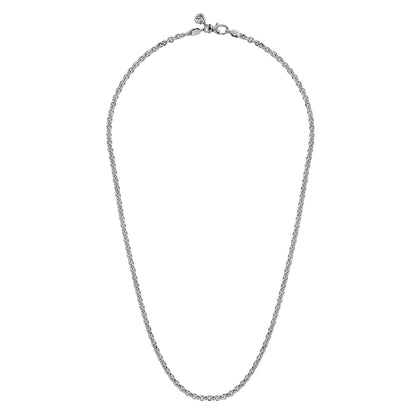 22 Inch 925 Sterling Silver Solid Men's Link Chain Necklace