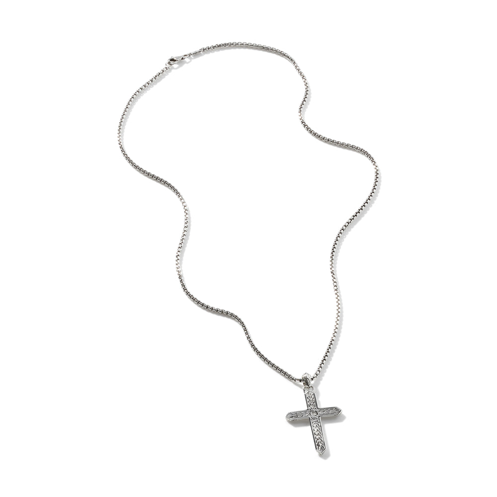Cross Pendant Necklace, Sterling Silver