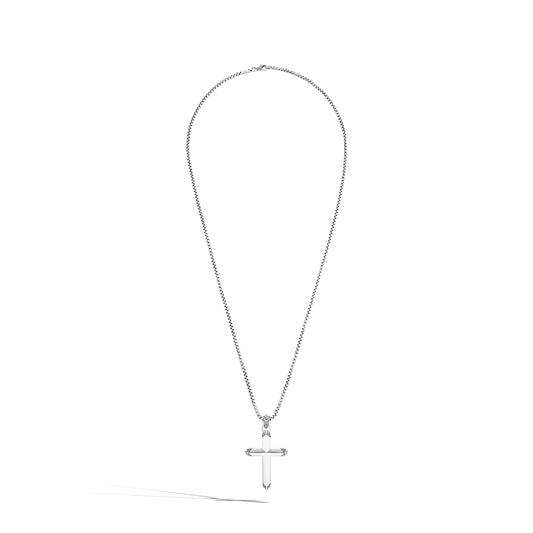 Cross Pendant Necklace, Sterling Silver
