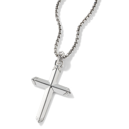 Cross Pendant Necklace, Sterling Silver