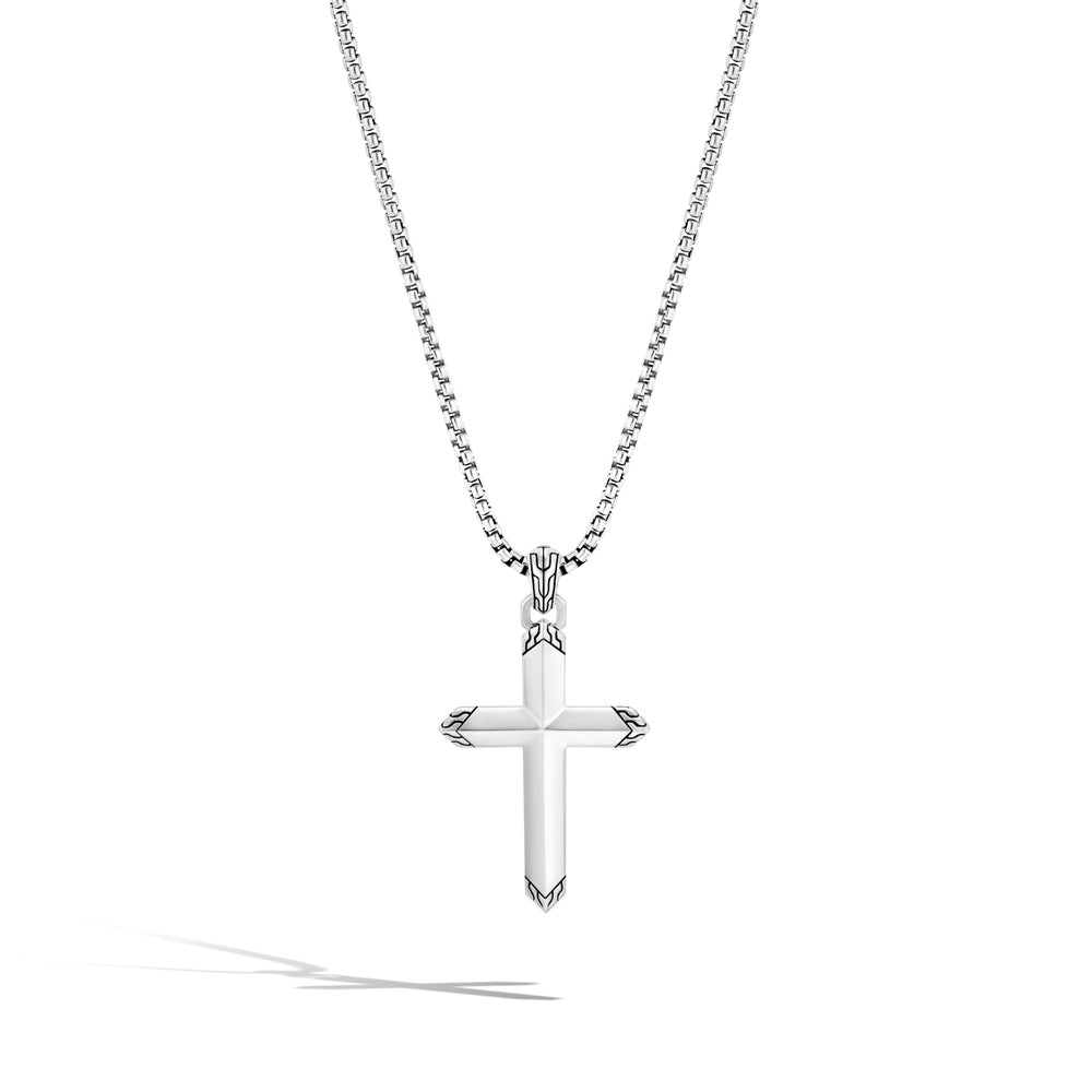 Cross Pendant Necklace, Sterling Silver