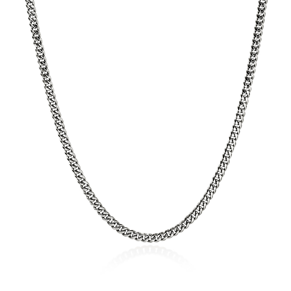 Curb Chain Necklace, Sterling Silver, 3.9MM