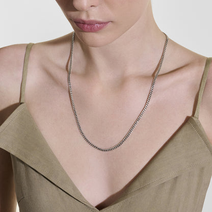 Curb Chain Necklace, Sterling Silver, 3.9MM