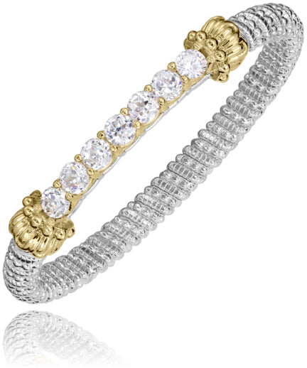 Vahan 14k Gold & Sterling Silver Cubic Zirconia Bracelet