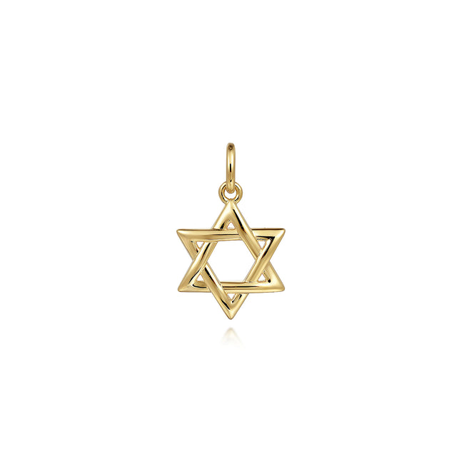 14K Yellow Gold Mini Star of David Pendant