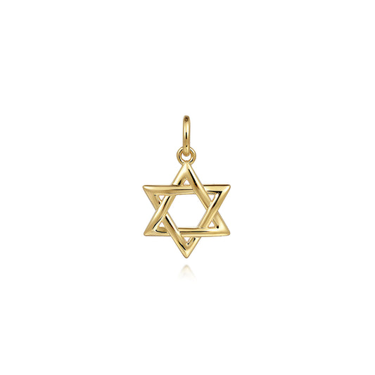 14K Yellow Gold Mini Star of David Pendant