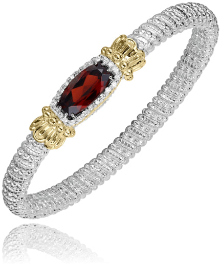 Vahan 14k Gold & Sterling Silver Garnet Bracelet