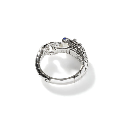 Naga Ring, Sterling Silver, Diamonds