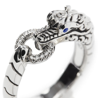 Naga Ring, Sterling Silver, Diamonds