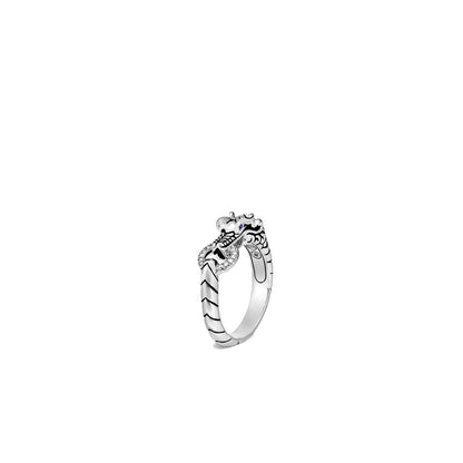 Naga Ring, Sterling Silver, Diamonds