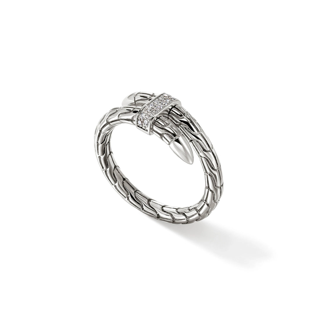 Spear Ring, Sterling Silver, Diamonds