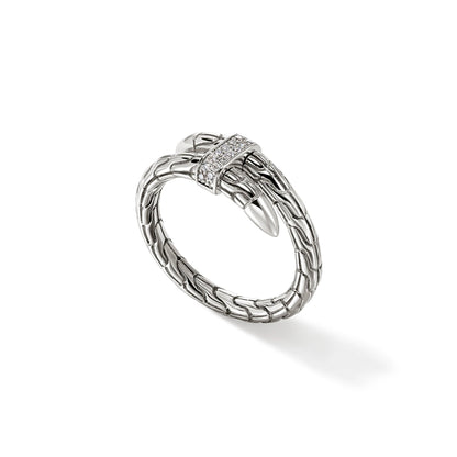 Spear Ring, Sterling Silver, Diamonds