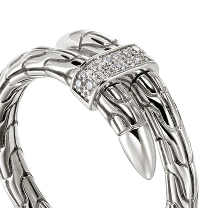 Spear Ring, Sterling Silver, Diamonds
