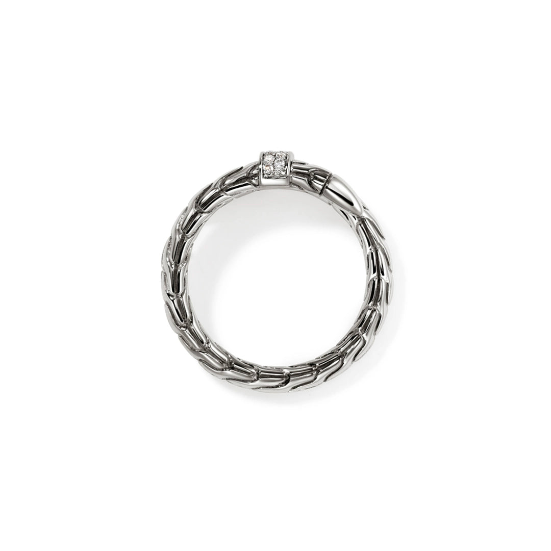 Spear Ring, Sterling Silver, Diamonds