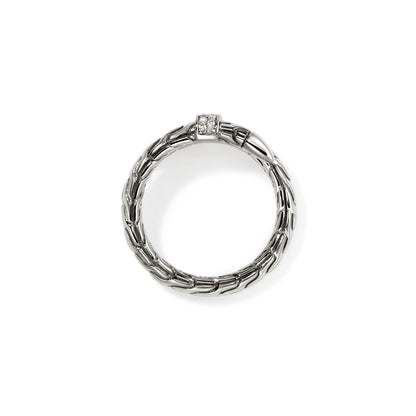 Spear Ring, Sterling Silver, Diamonds