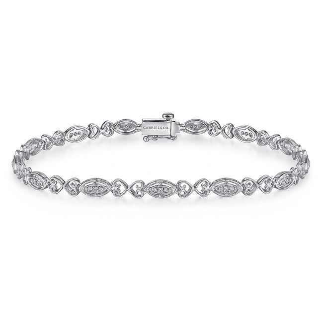 14K White Gold Diamond Tennis Bracelet