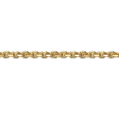 14K Yellow Gold Plain Gold Chain With G Lock