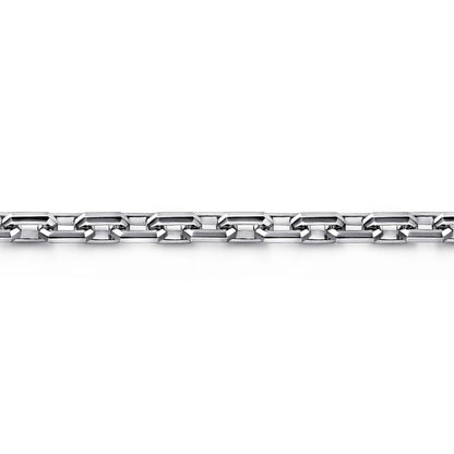 925 Sterling Silver Faceted Chain Bracelet