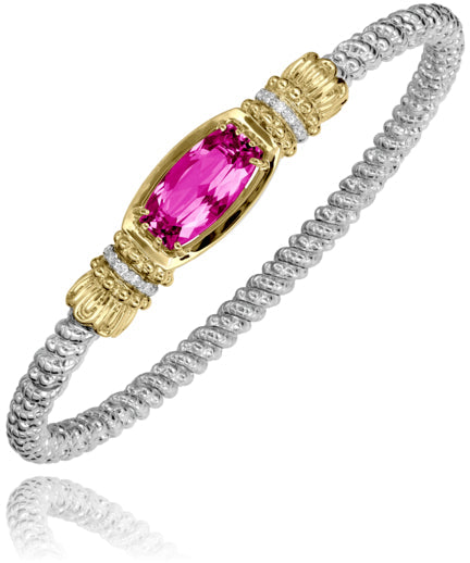 Vahan 14k Gold & Sterling Silver Gray Mother of Pearl Bracelet